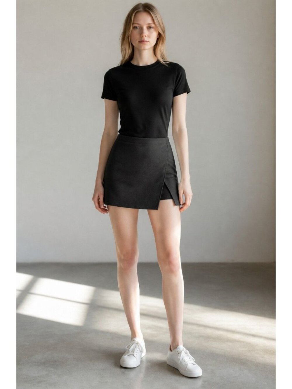 Olive Avenue Black Skort XL With Built-In Shorts Polyester & Spandex Blend